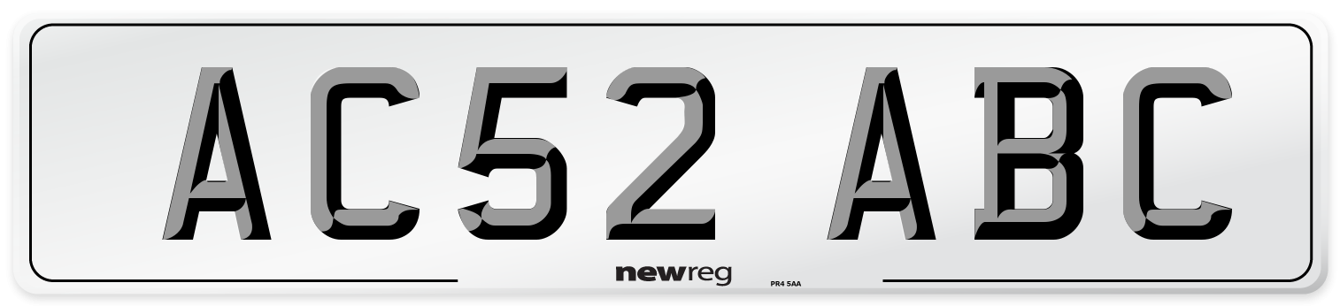 AC52 ABC Number Plate from New Reg